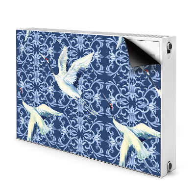 Radiator cover Chinese cranes