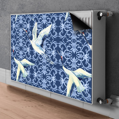 Radiator cover Chinese cranes