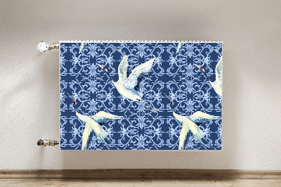 Radiator cover Chinese cranes