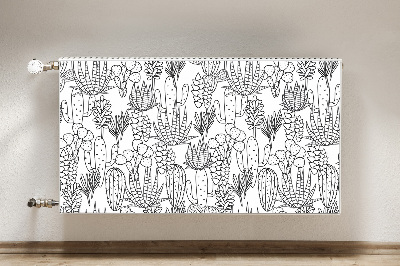 Decorative radiator cover Cacti