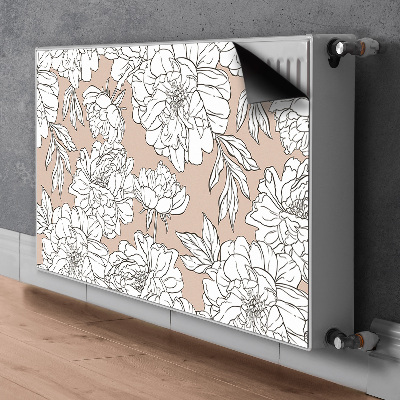 Radiator cover Artistic flowers