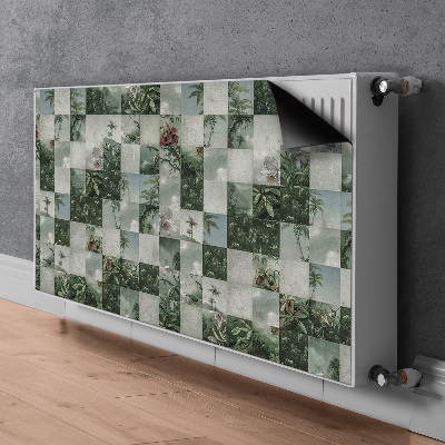 Magnetic radiator mat Tropical patchwork