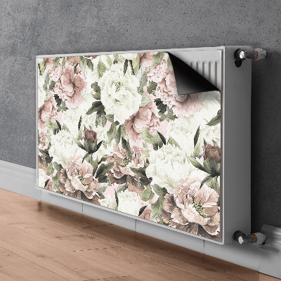 Magnetic radiator mat Vintage bouquet of roses