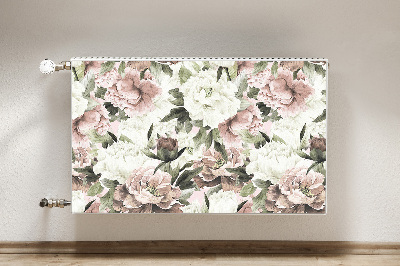 Magnetic radiator mat Vintage bouquet of roses