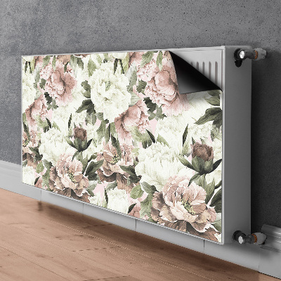 Magnetic radiator mat Vintage bouquet of roses