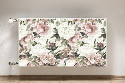 Magnetic radiator mat Vintage bouquet of roses