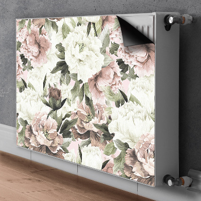 Magnetic radiator mat Vintage bouquet of roses