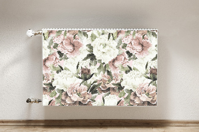 Magnetic radiator mat Vintage bouquet of roses