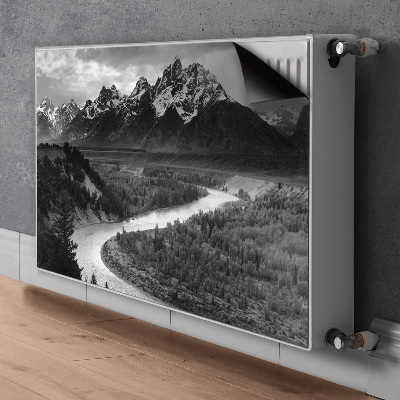 Radiator cover Dark mountains