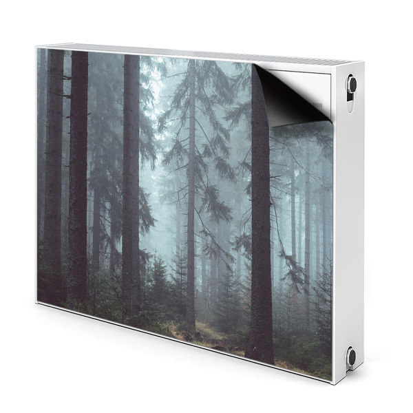 Magnetic radiator cover Foggy forest