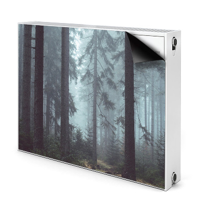 Magnetic radiator cover Foggy forest