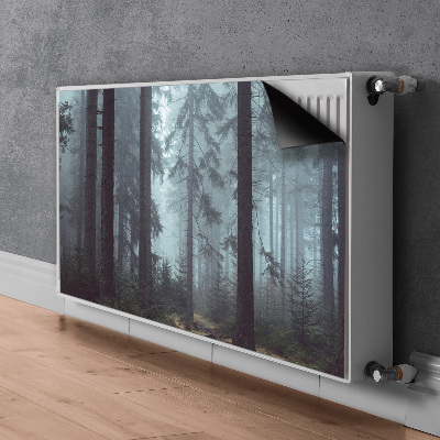 Magnetic radiator cover Foggy forest