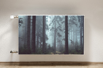 Magnetic radiator cover Foggy forest