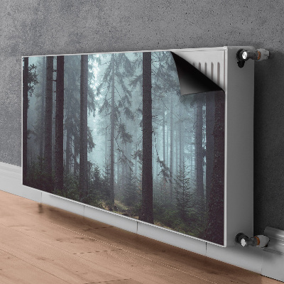 Magnetic radiator cover Foggy forest