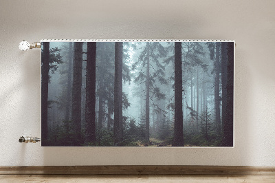 Magnetic radiator cover Foggy forest