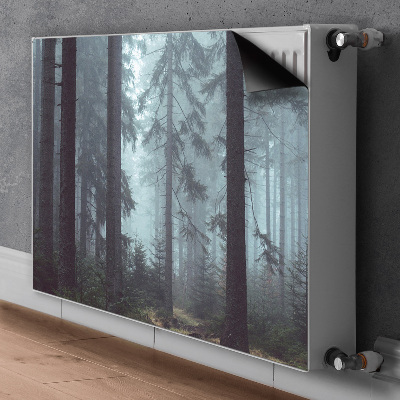 Magnetic radiator cover Foggy forest