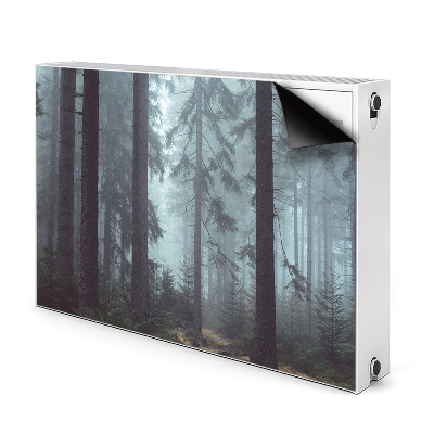 Magnetic radiator cover Foggy forest