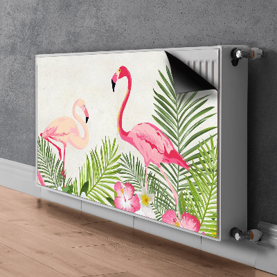 Magnetic radiator mat Two flamingos