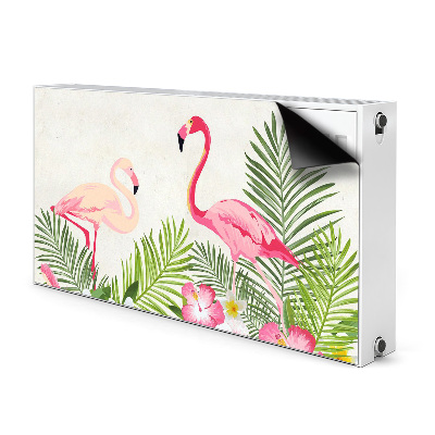 Magnetic radiator mat Two flamingos