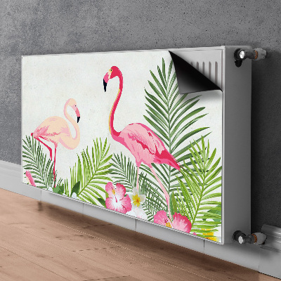 Magnetic radiator mat Two flamingos