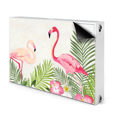 Magnetic radiator mat Two flamingos