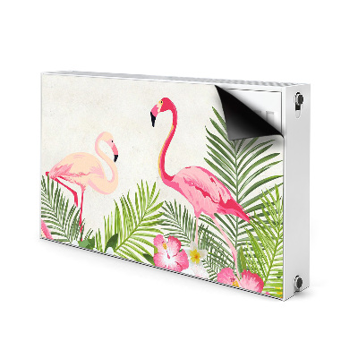 Magnetic radiator mat Two flamingos