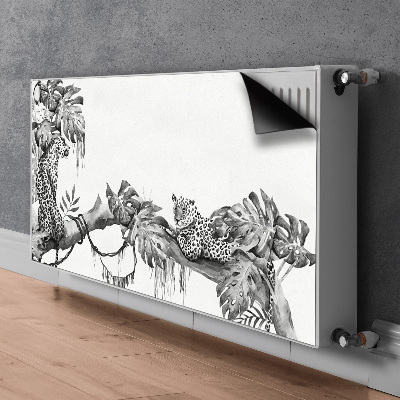 Magnetic radiator mat Cheetahs on a branch