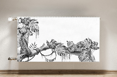 Magnetic radiator mat Cheetahs on a branch