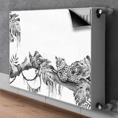 Magnetic radiator mat Cheetahs on a branch