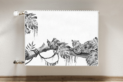 Magnetic radiator mat Cheetahs on a branch