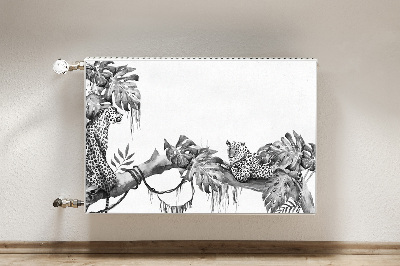 Magnetic radiator mat Cheetahs on a branch