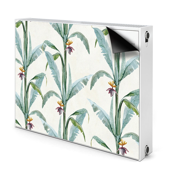 Decorative radiator cover Tropical plants