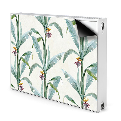 Decorative radiator cover Tropical plants