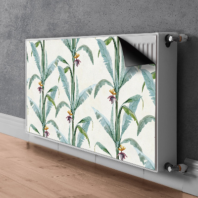 Decorative radiator cover Tropical plants