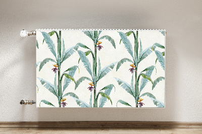 Decorative radiator cover Tropical plants