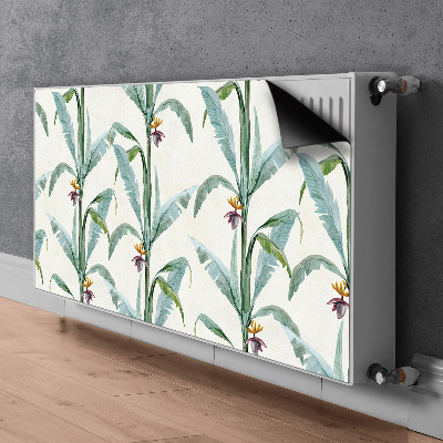 Decorative radiator cover Tropical plants