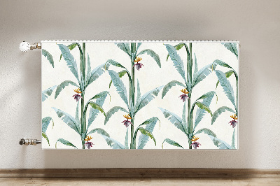 Decorative radiator cover Tropical plants