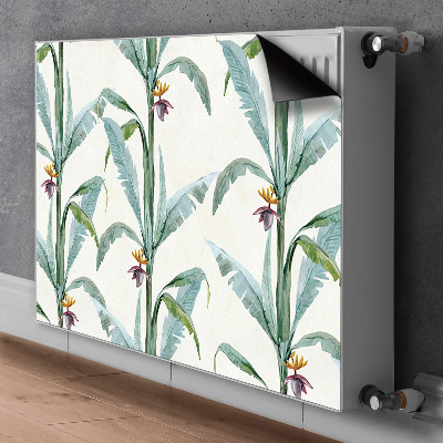 Decorative radiator cover Tropical plants