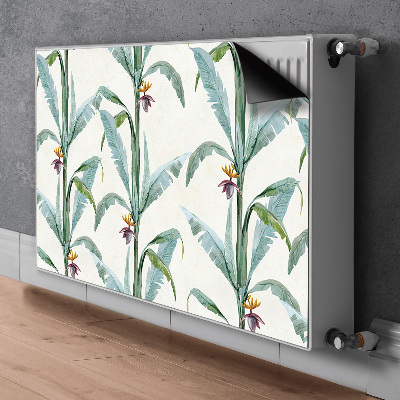 Decorative radiator cover Tropical plants