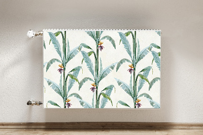 Decorative radiator cover Tropical plants