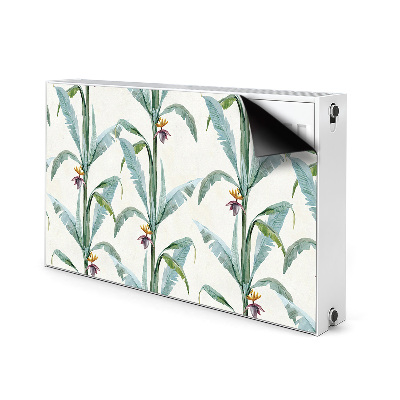 Decorative radiator cover Tropical plants