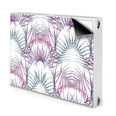 Magnetic radiator mat Pink leaves