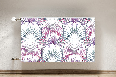 Magnetic radiator mat Pink leaves