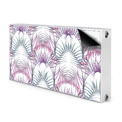 Magnetic radiator mat Pink leaves