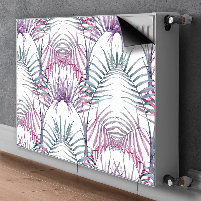 Magnetic radiator mat Pink leaves