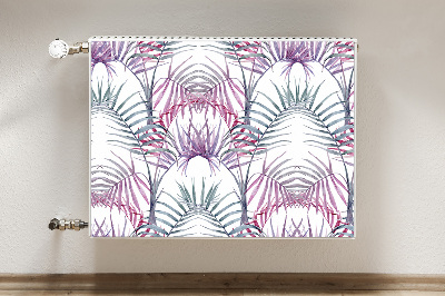 Magnetic radiator mat Pink leaves