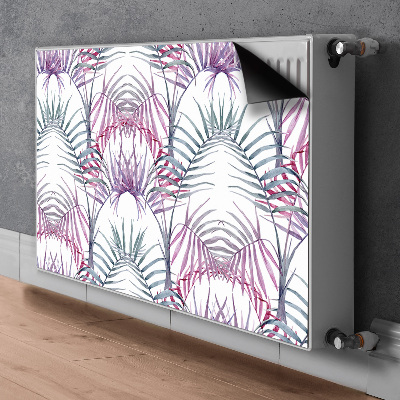 Magnetic radiator mat Pink leaves