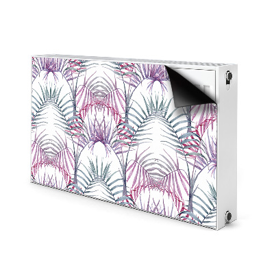 Magnetic radiator mat Pink leaves