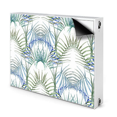 Decorative radiator cover Tropical leaves