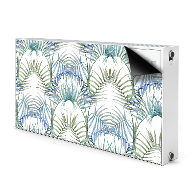 Decorative radiator cover Tropical leaves